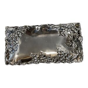 Arthur Court Design Aluminum Grape Leaves Serving Tray 11x6 UNUSED